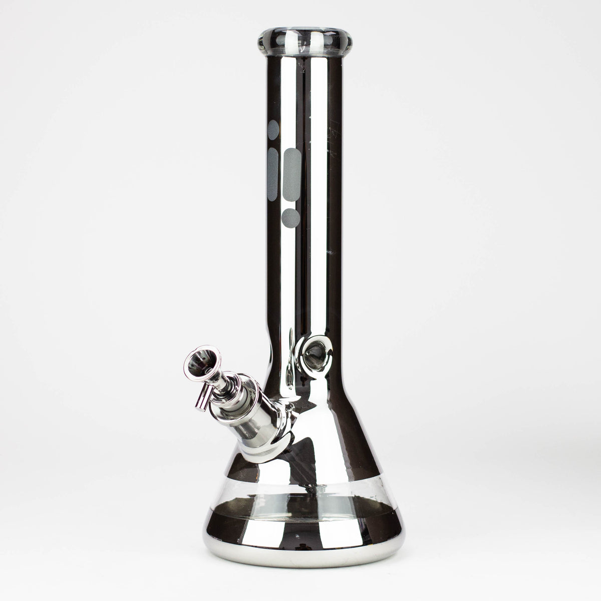 Infyniti 13.5 inch Metallic Glass Beaker Bong in Silver