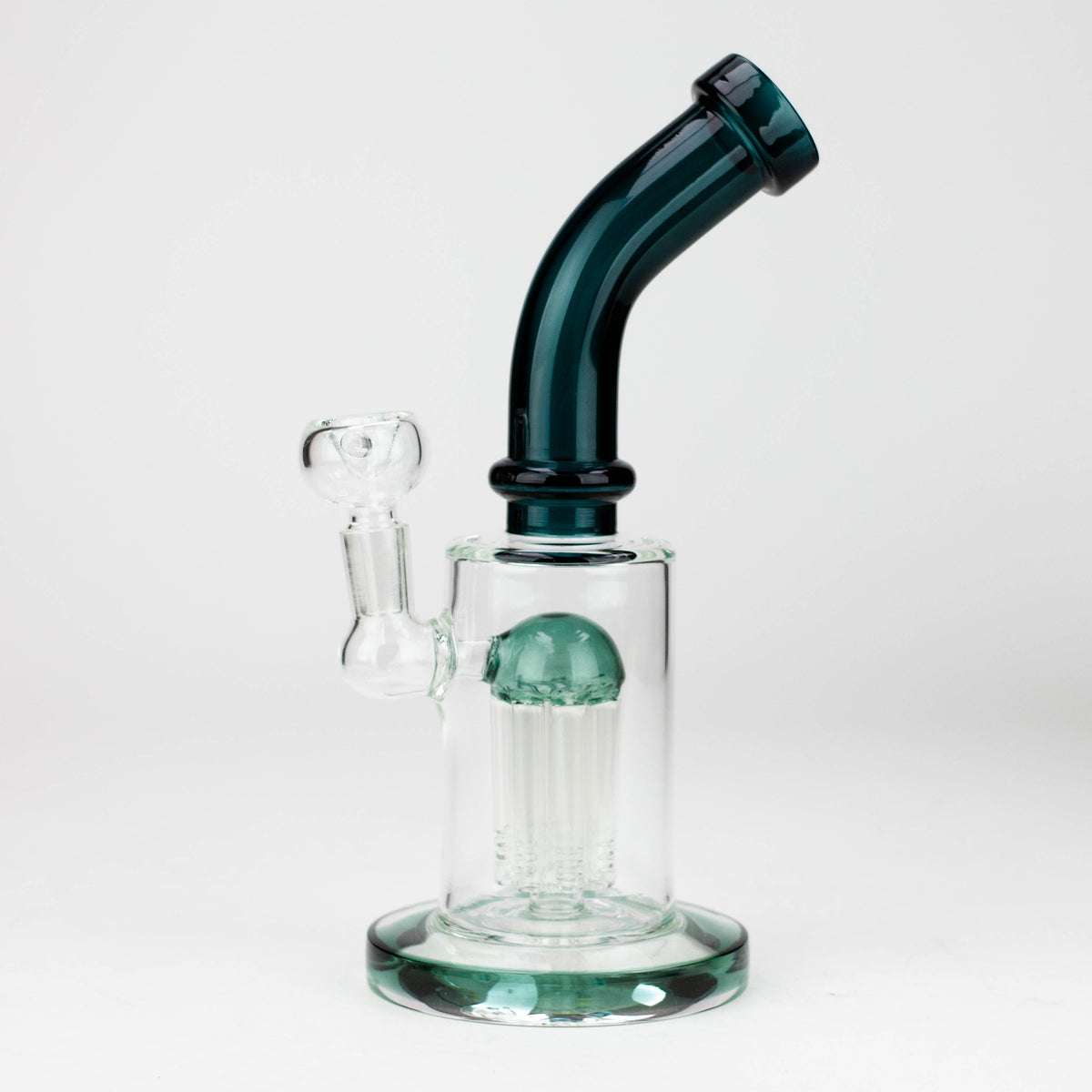 2 Pack of 9.5" Tree-Arm Diffuser Bent Neck Glass Bong with Percolator