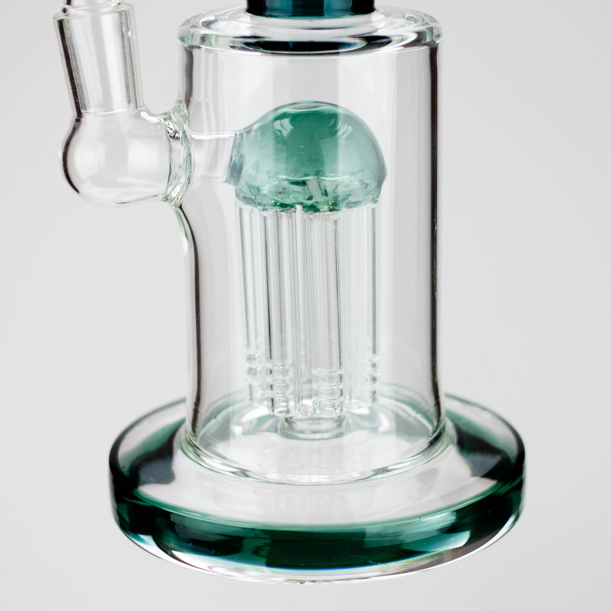 Percolator View of the 9.5" Tree-Arm Diffuser Bent Neck Glass Bong