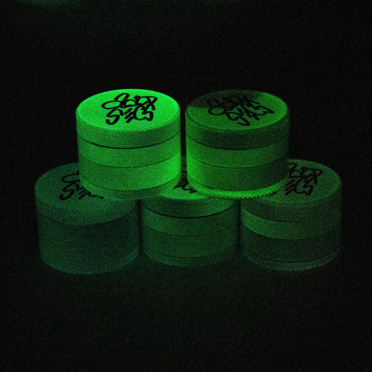 Acid Secs Glow-in-the-Dark Metal Grinders