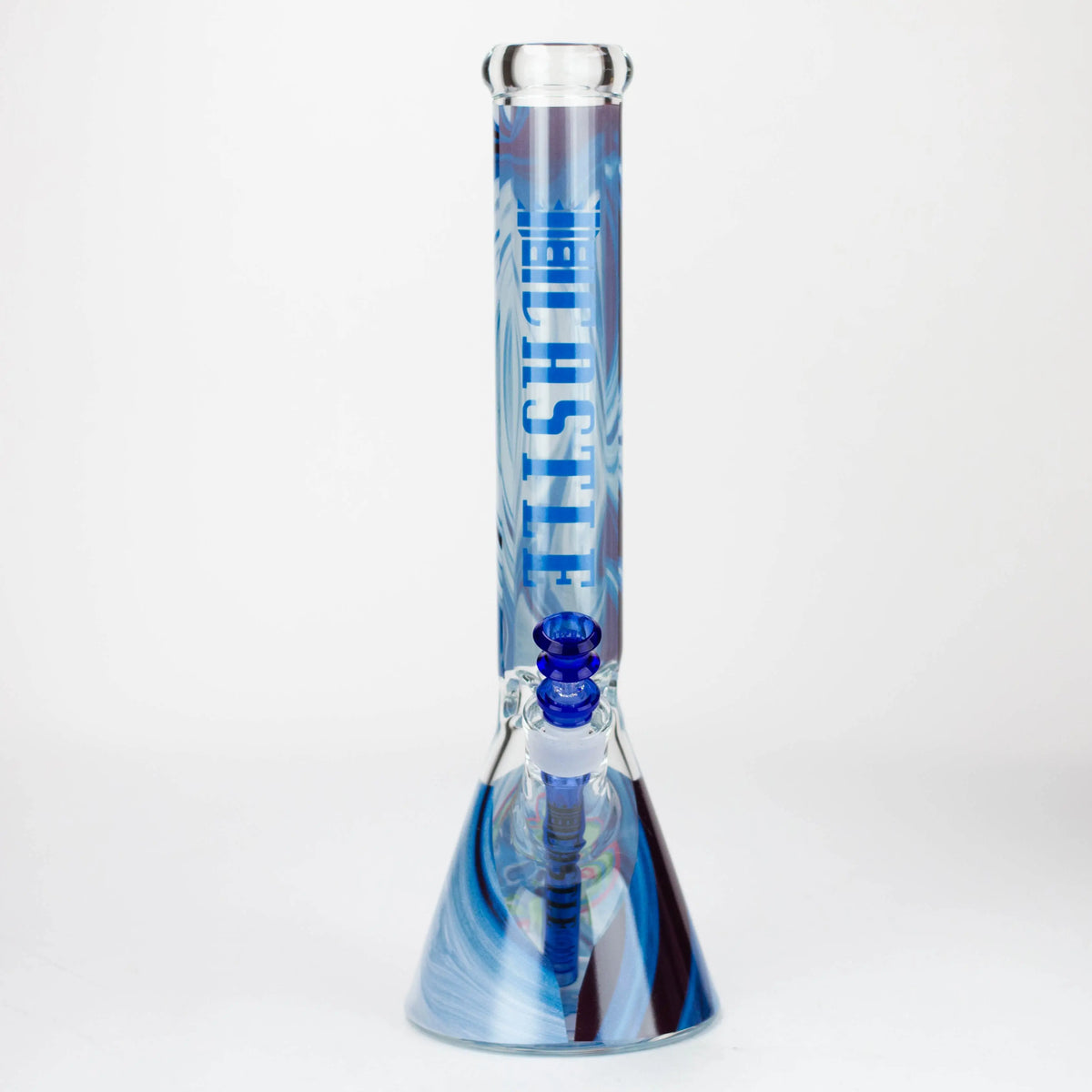 Castle Glassworks - 16" Decal Beaker Bong Front Shot