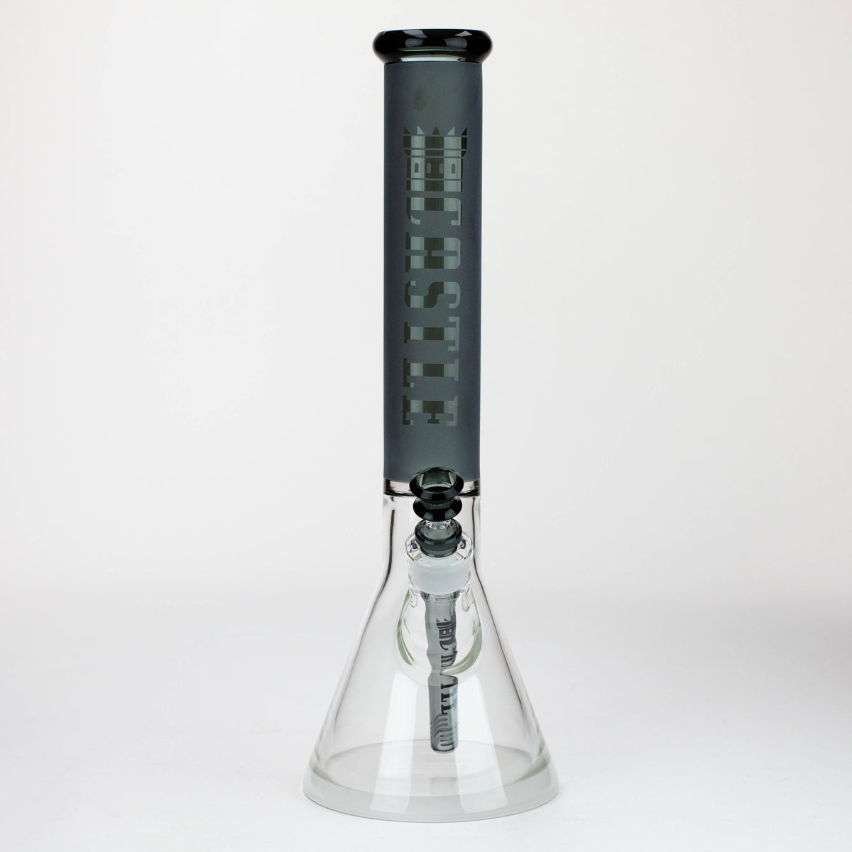 Castle Glassworks 16 inch Gray Beaker Bong