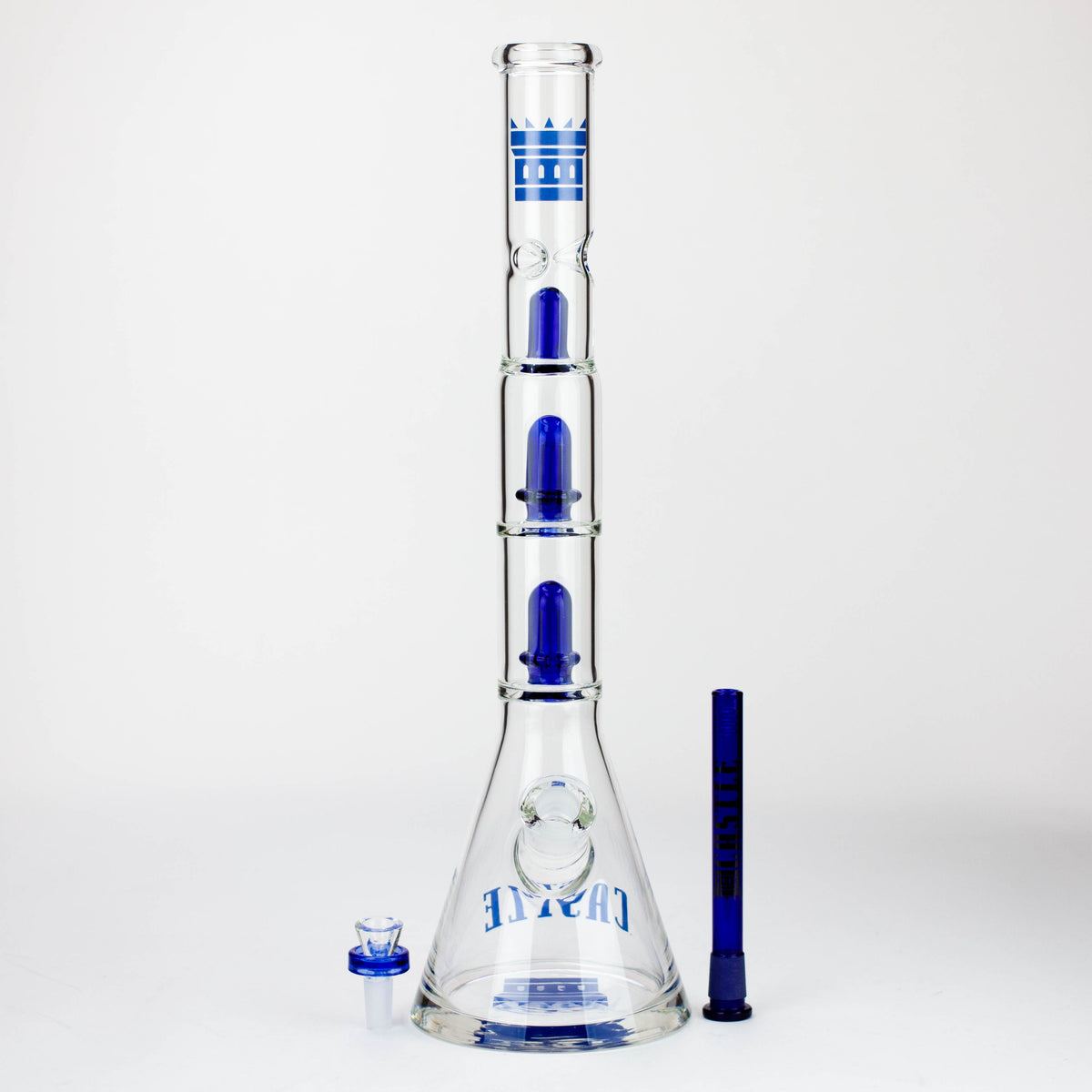 Castle Glassworks Glass Bong - 3 Chambered Design