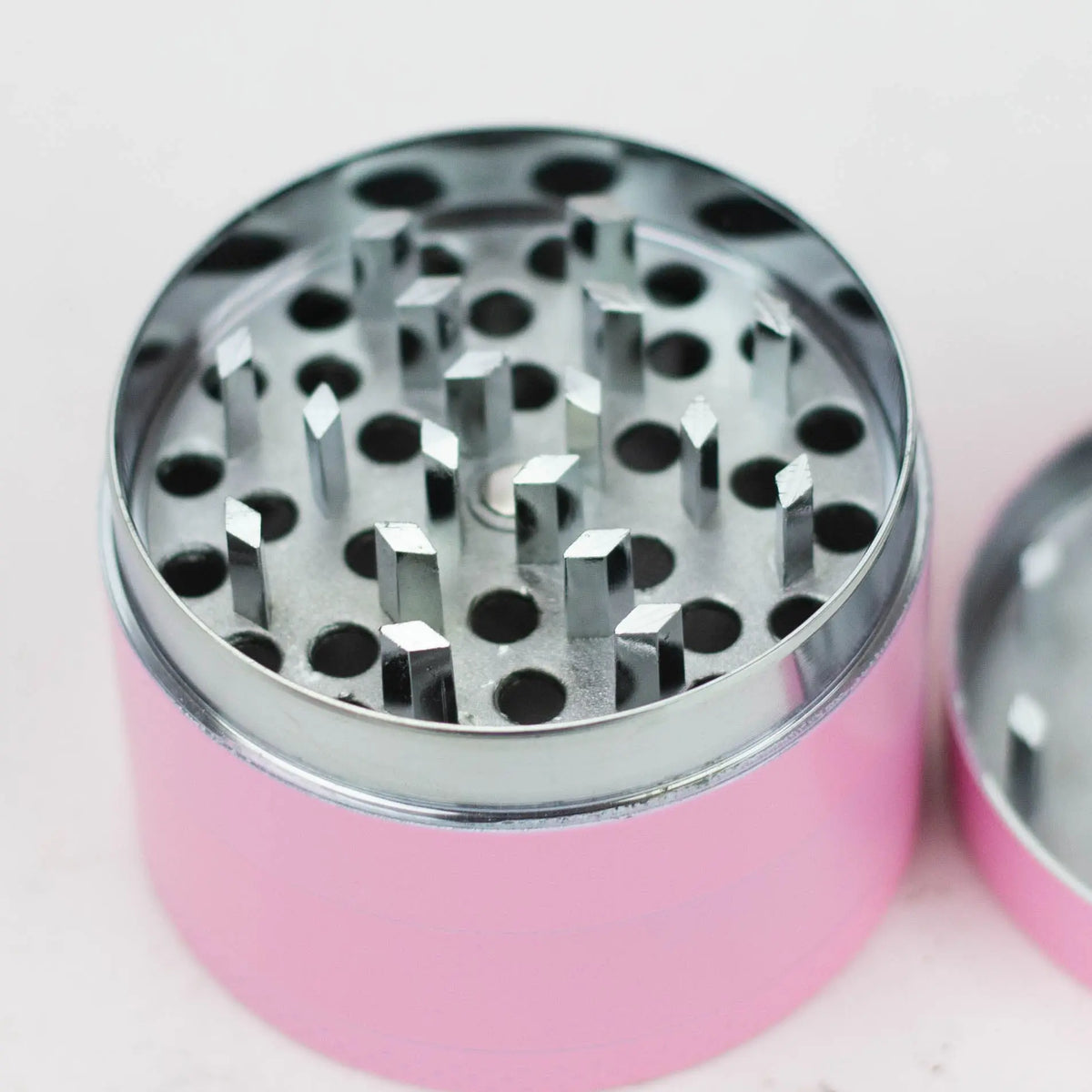 Acid Secs Glow-in-the-Dark Pink Metal Grinder - Open