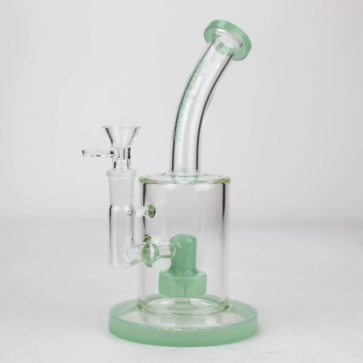 Blueberry 9 inch Tire Perc Dab Rig And Bong Combo in Green