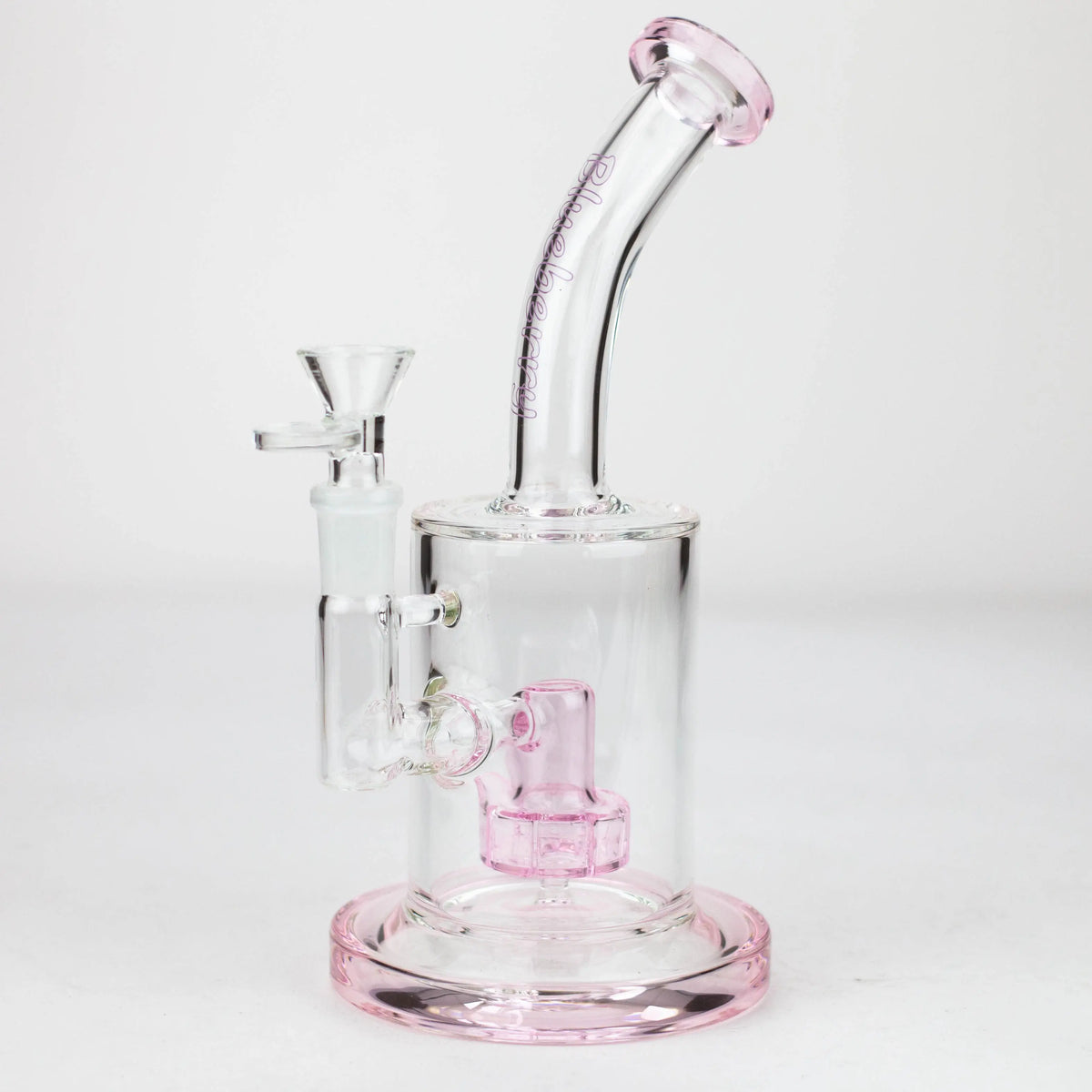 Blueberry 9 inch Tire Perc Dab Rig And Bong Combo in Pink