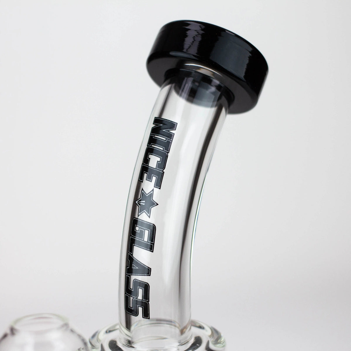 Bent Neck on the Nice Glass Double Wheel Perc Dab Rig