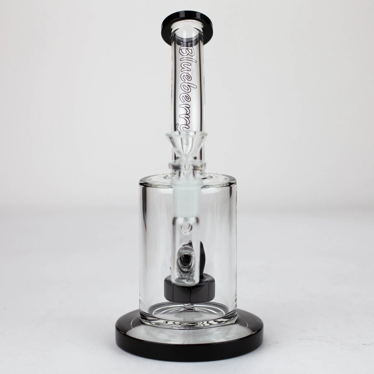 Front View of the Blueberry 9 inch Tire Perc Dab Rig And Bong Hybrid Combo