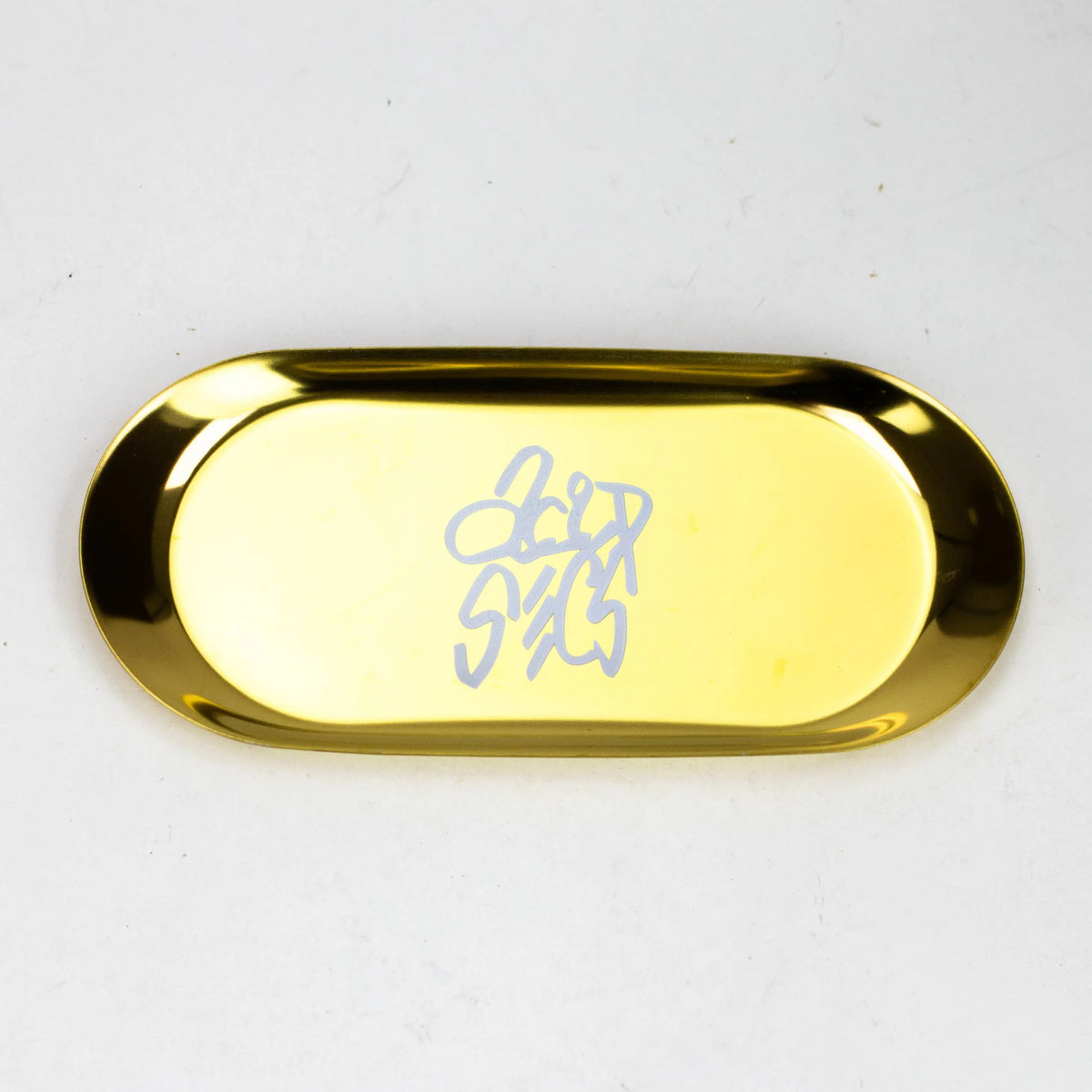 Acid Secs Oval Gold Herb Rolling Tray - Canada