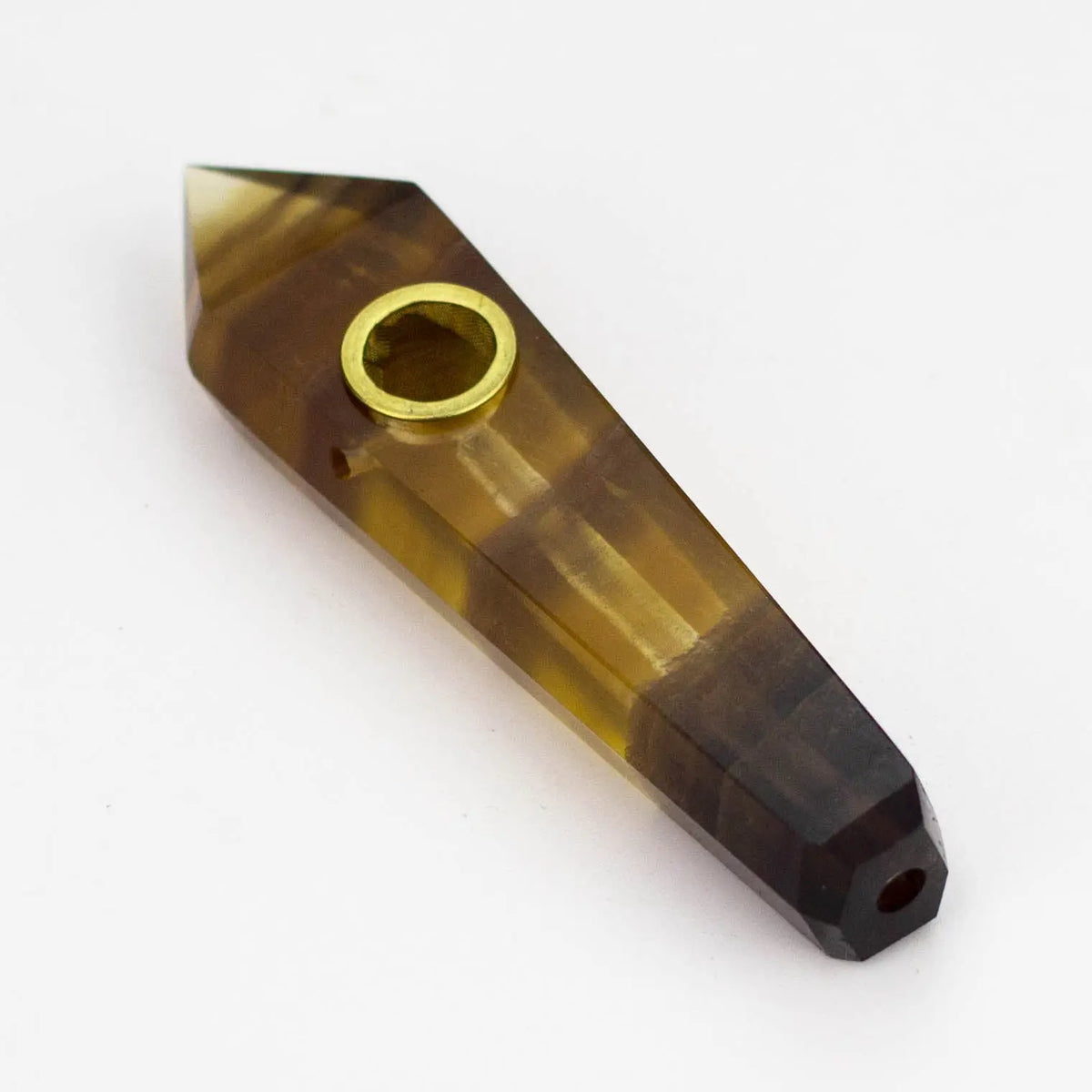 Acid Secs Yellow Fluorite Crystal Pipe for Cannabis