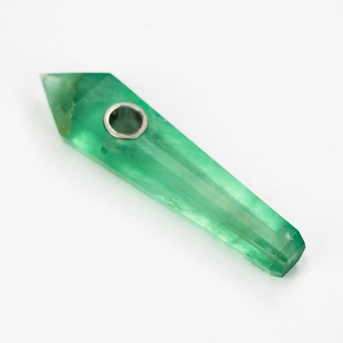 Acid Secs Green Fluorite Crystal Pipe for Cannabis