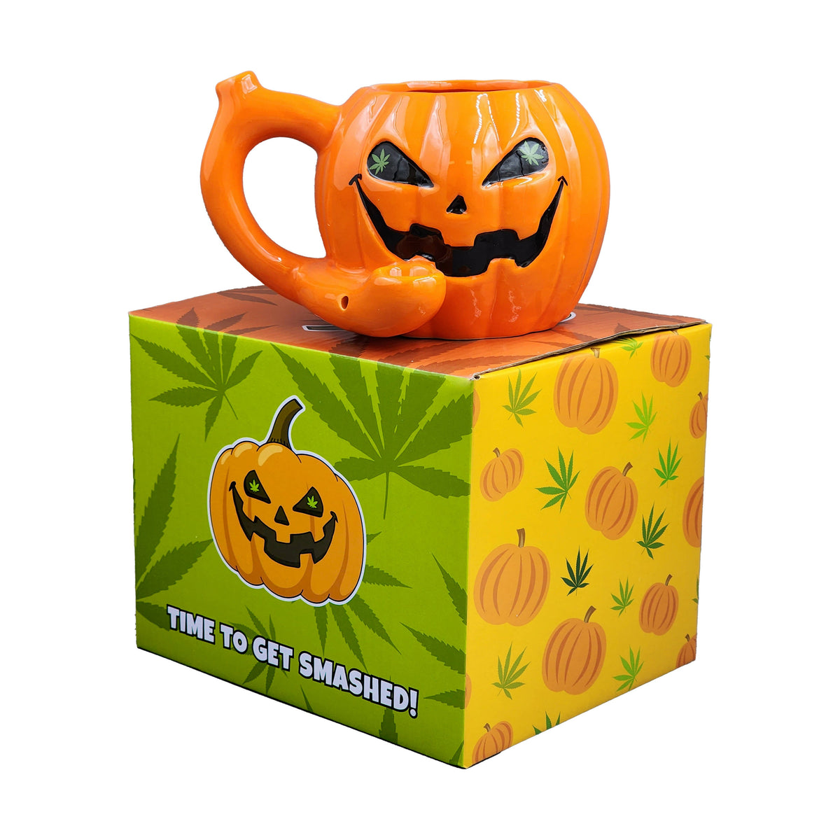 Ceramic Pumpkin Pipe Mug For Halloween