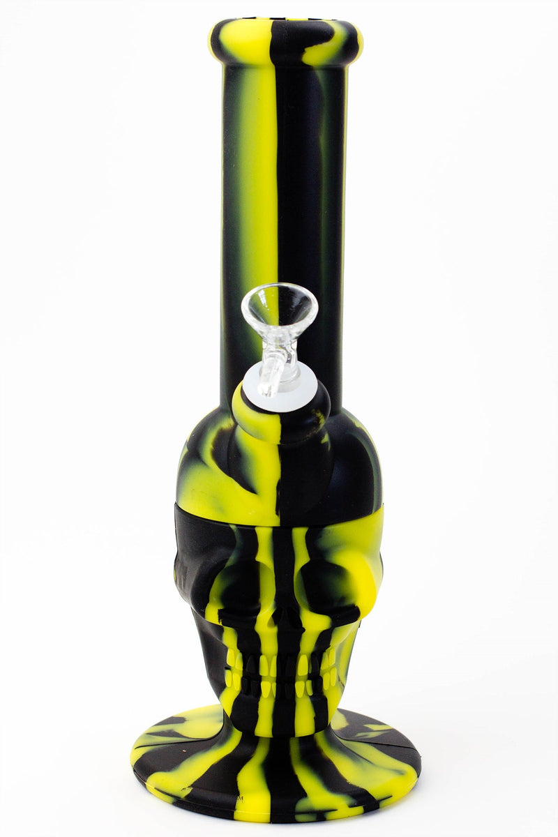 11" Genie skull multi colored detachable silicone water bong_1