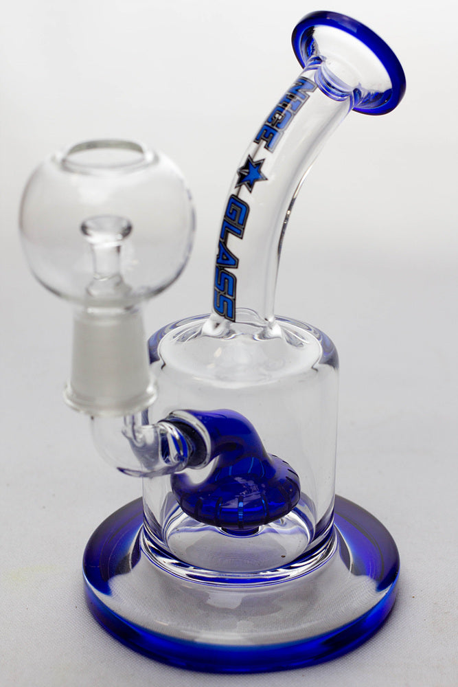 6" NICE Glass Dab Rig Blue