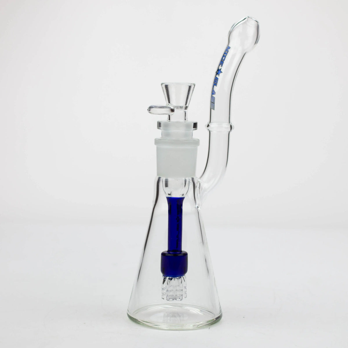 6-Arm Stem Bubbler Bong from Nice Glass in Blue