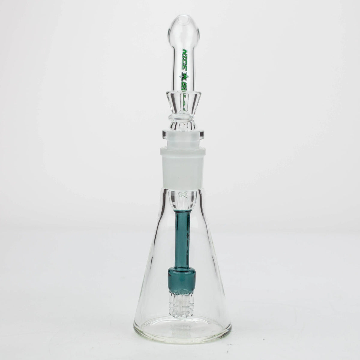 Front View of the 6-Arm Stem Bubbler Bong from Nice Glass