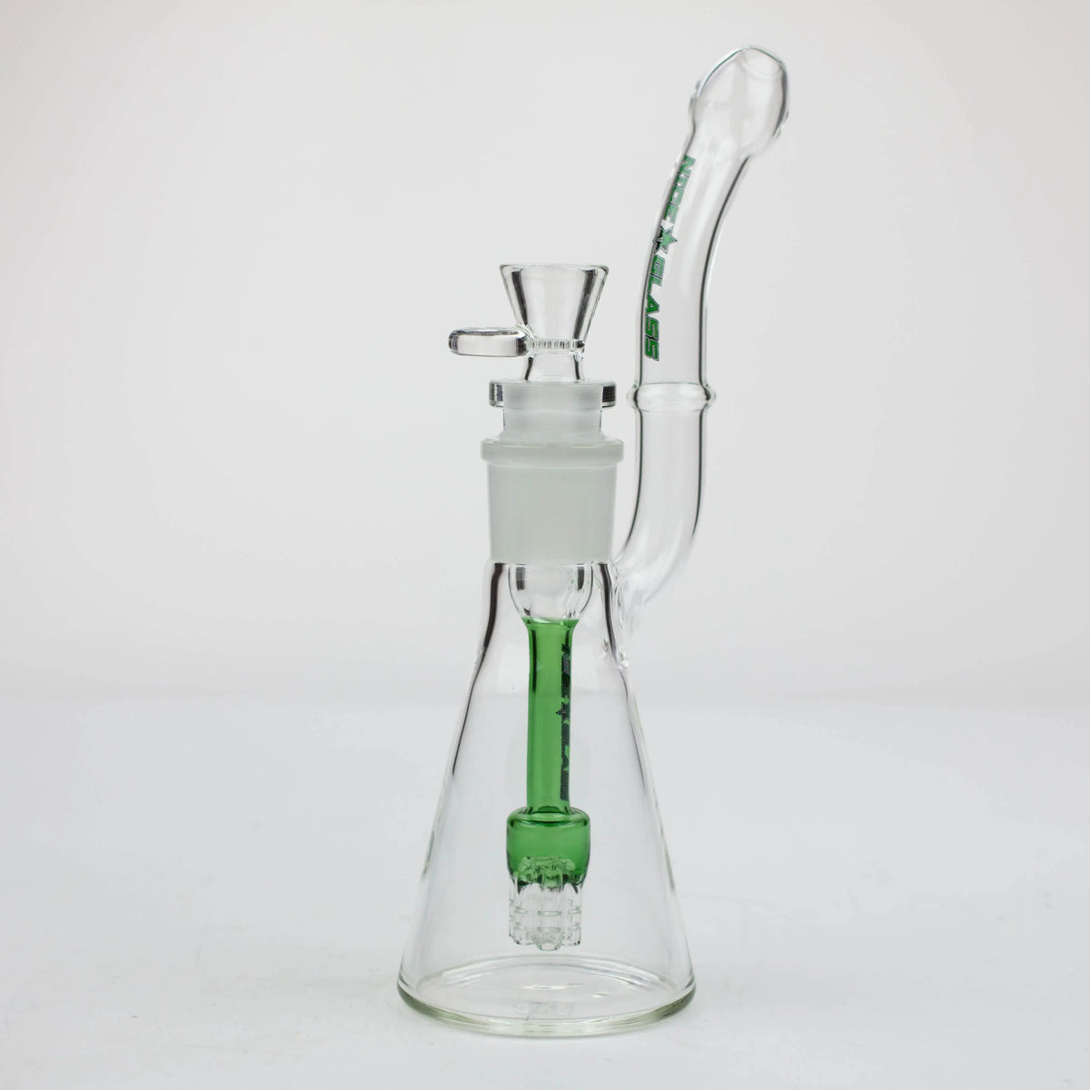 6-Arm Stem Green Bubbler Bong from Nice Glass