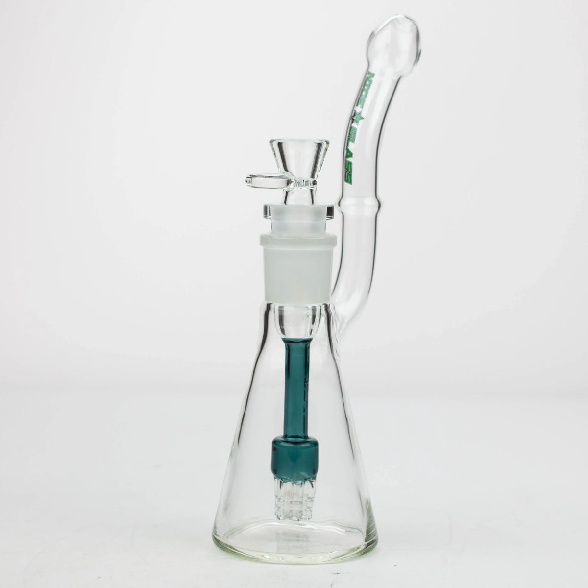 6-Arm Stem Bubbler Bong from Nice Glass in Teal