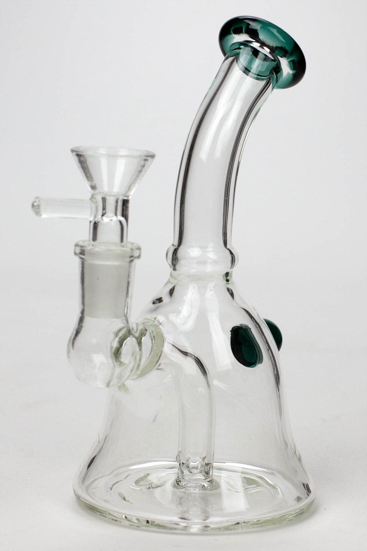 6" 2-in-1 fixed 3 hole diffuser bell dab rig bong hybrid canada