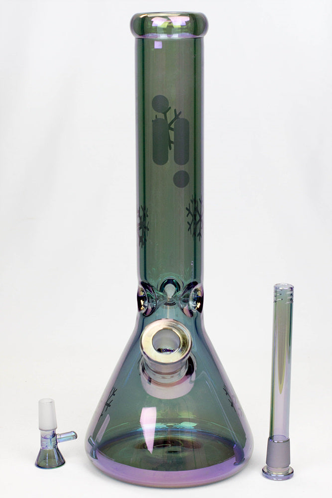 Infyniti 14" Unique Glass Bong With Snowflake Design