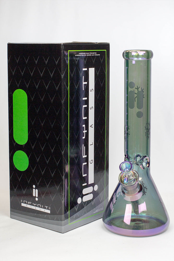 Infyniti 14" Snowflake Glass Water Bong Packaging Shot