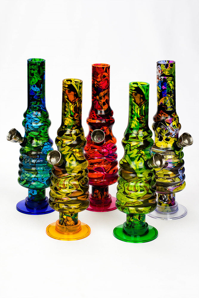 8" Acrylic Water Pipe - Pack of 12