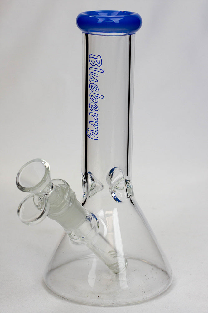 8" Blueberry Glass Beaker Bong Dark Blue