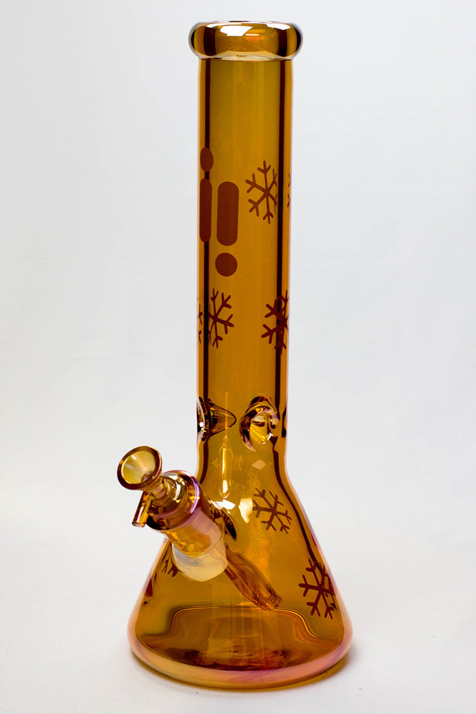 Infyniti 14" Snowflake Orange Glass Water Bong