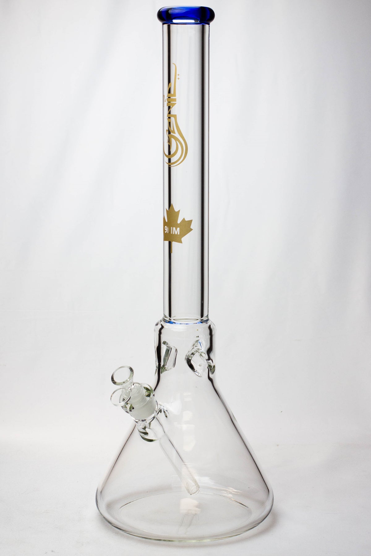 Genie 23 inch big glass beaker bong front view shot