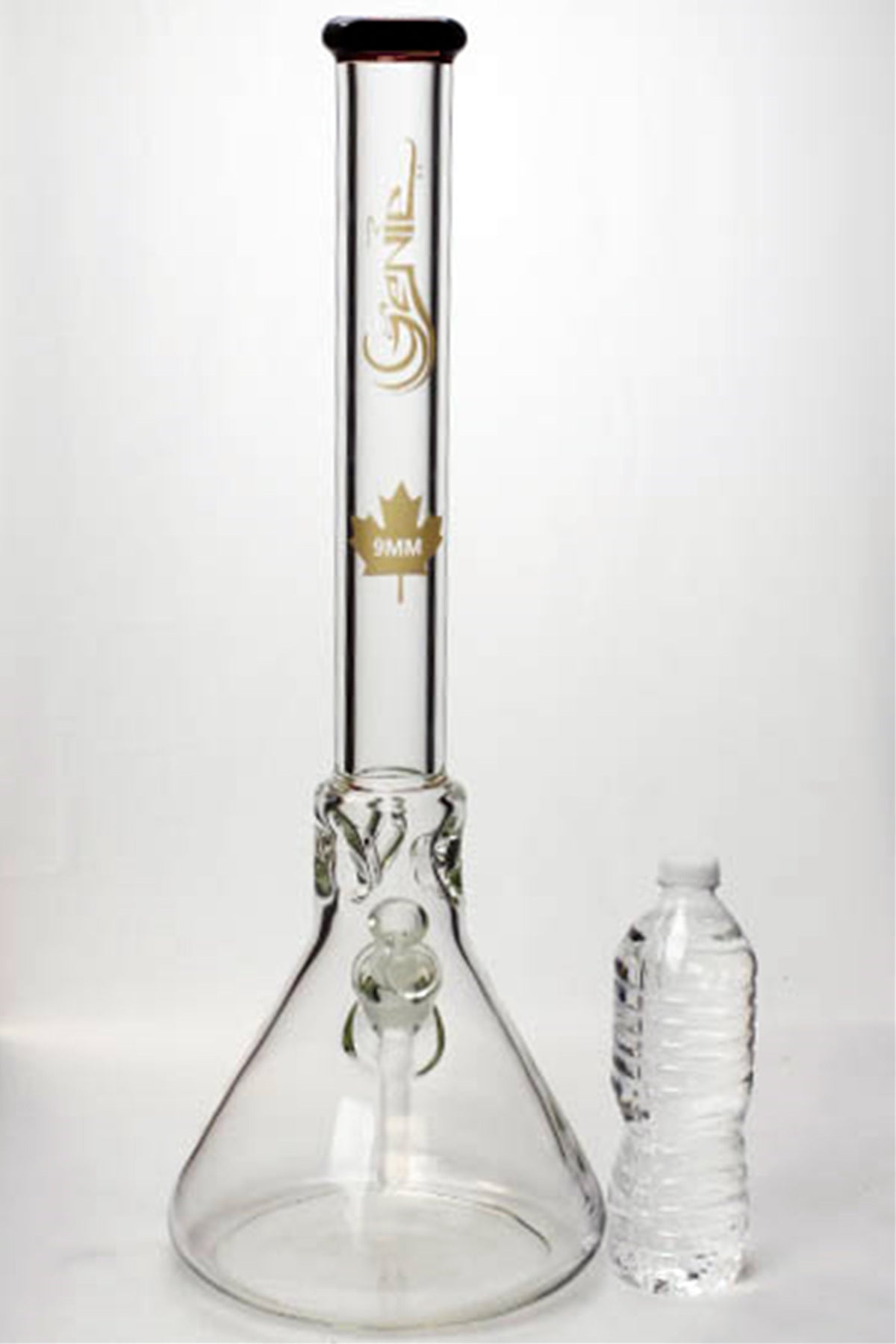 Genie 23 inch big glass beaker bong comparison size shot