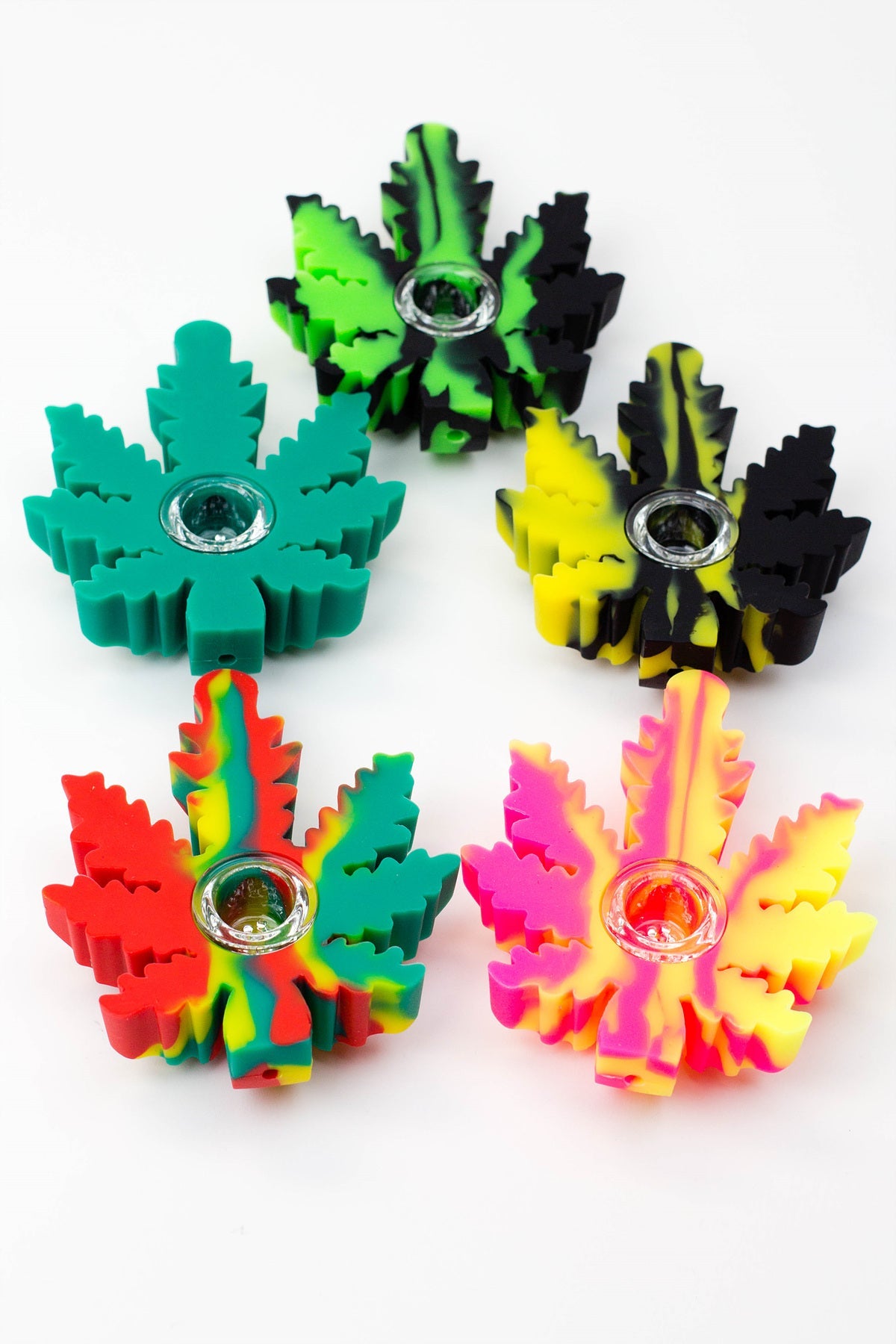 Small Leaf Silicone Novelty Hand Pipe Canada