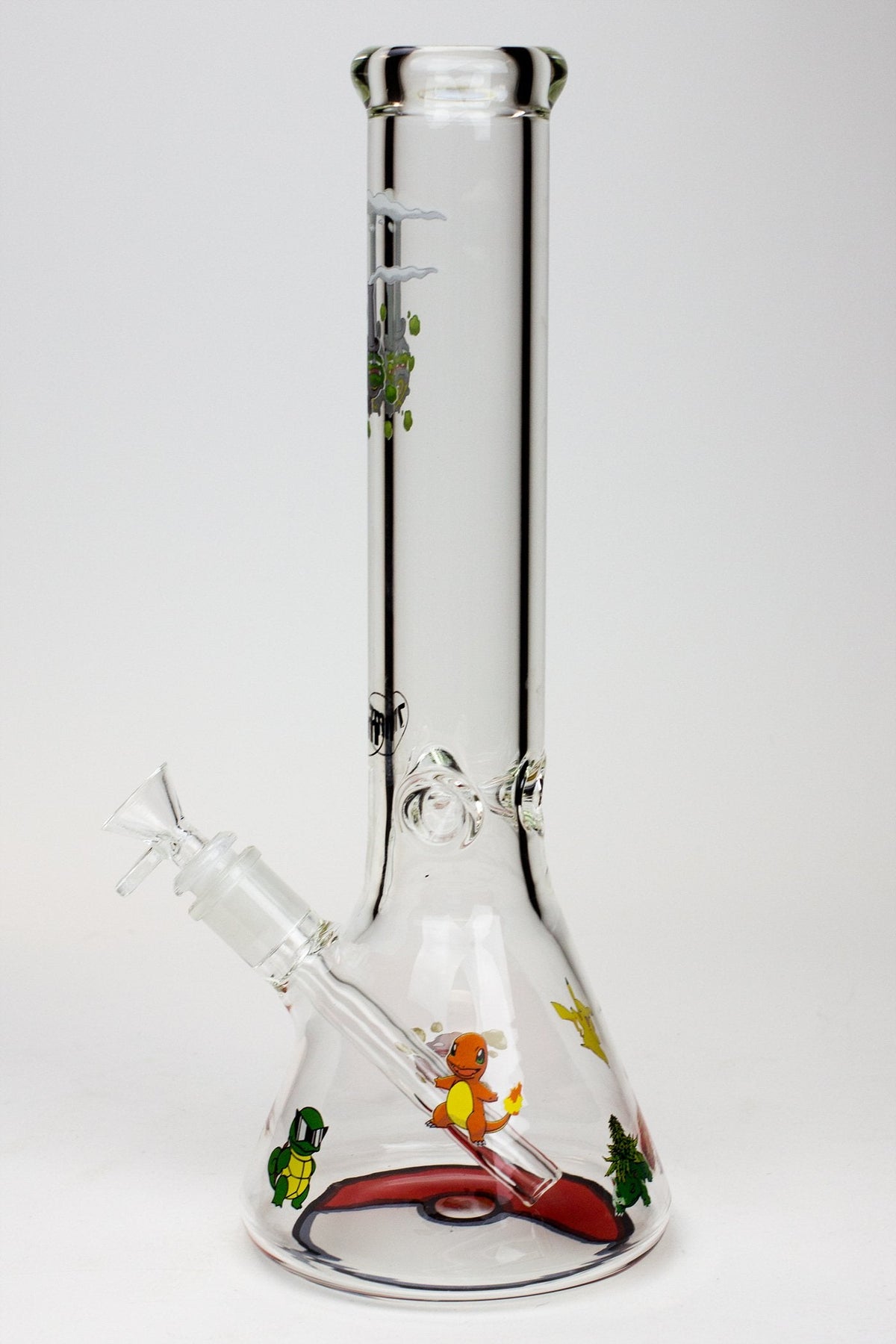 13.5" Cartoon 7 mm glass water beaker bong_7