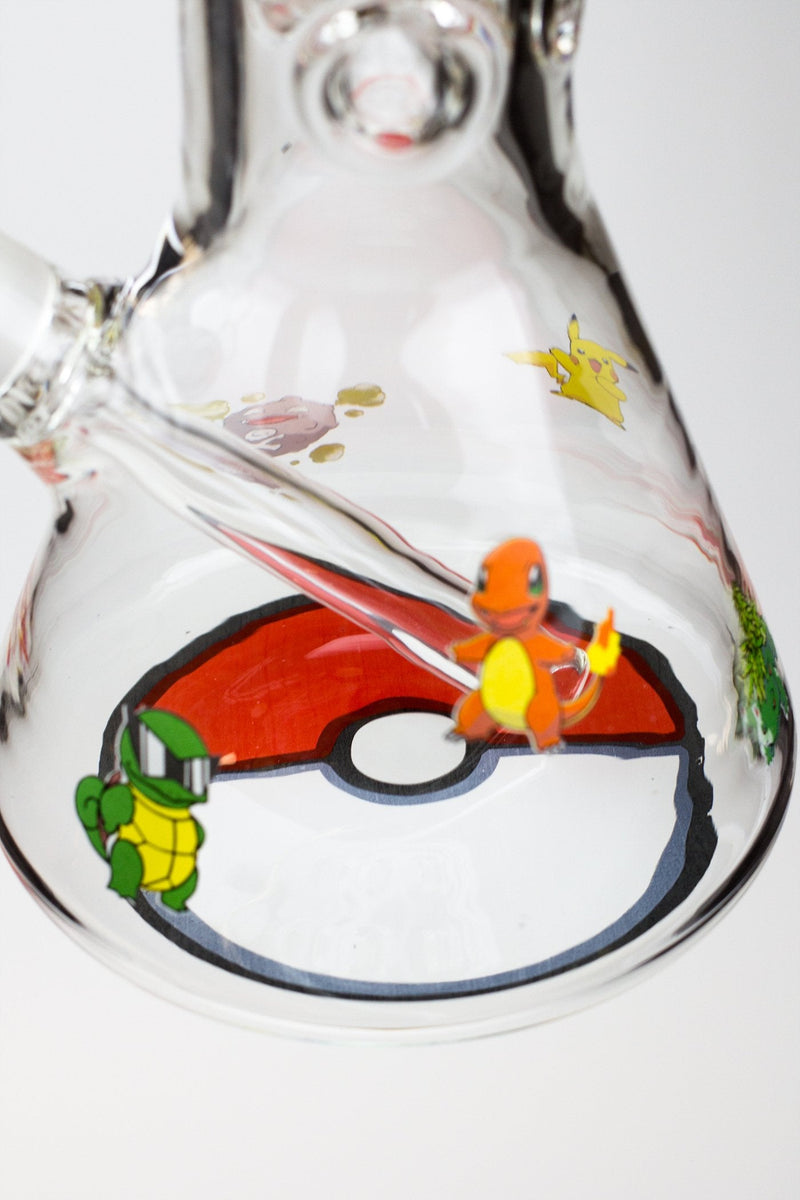 13.5" Cartoon 7 mm glass water beaker bong_1