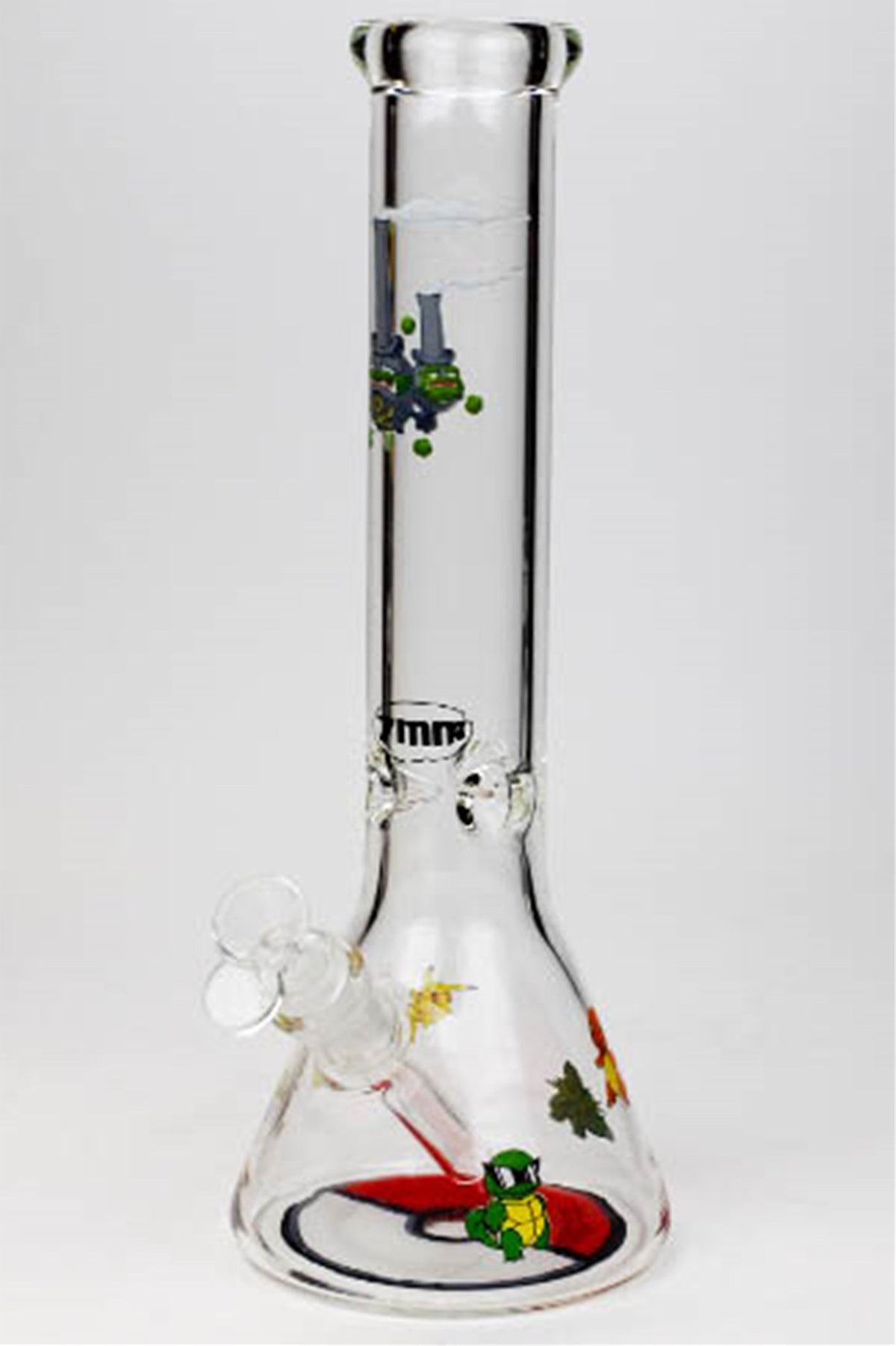 13.5" Cartoon 7 mm glass water beaker bong_3