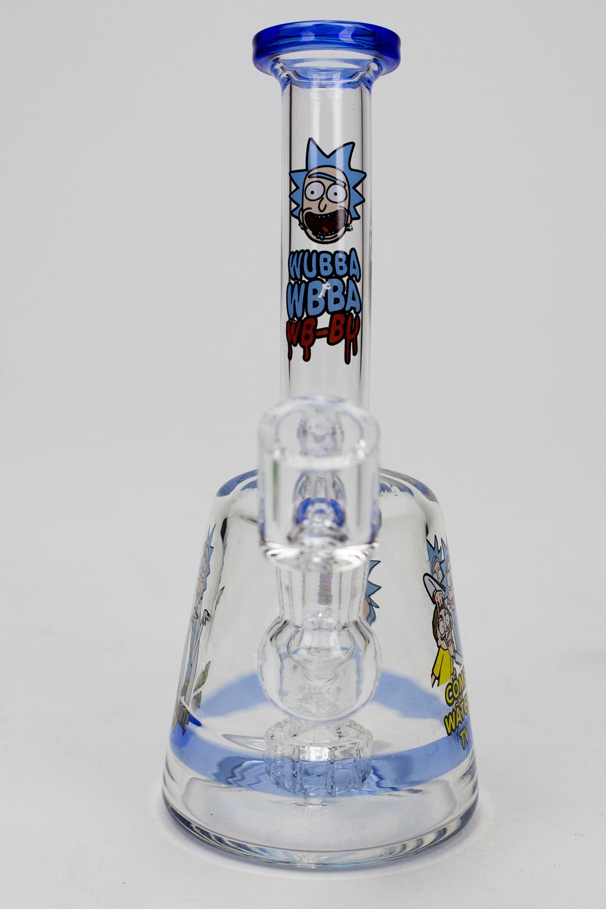 Rick And Morty blue Shower Head Diffuser Dab Rig Canada front view