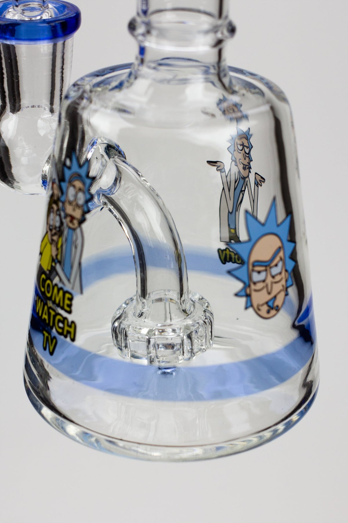 Rick And Morty blue Shower Head Diffuser Dab Rig base