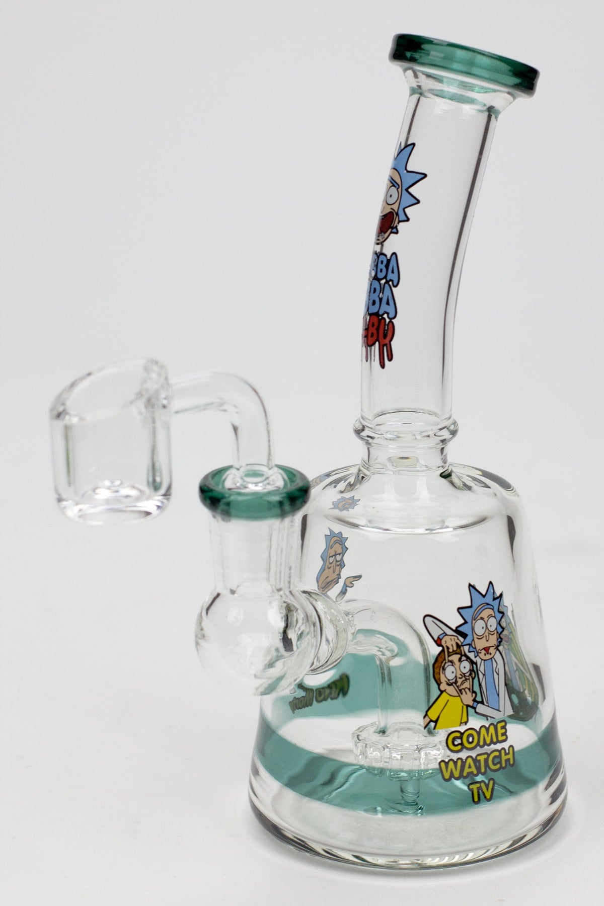 Rick And Morty teal Shower Head Diffuser Dab Rig Canada