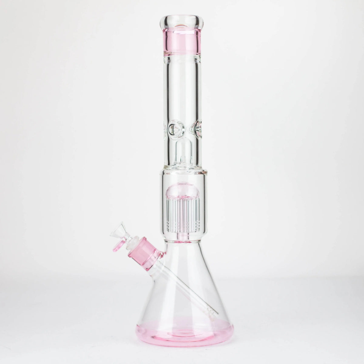 Pink 8-Arm Tree Perc Beaker Bong