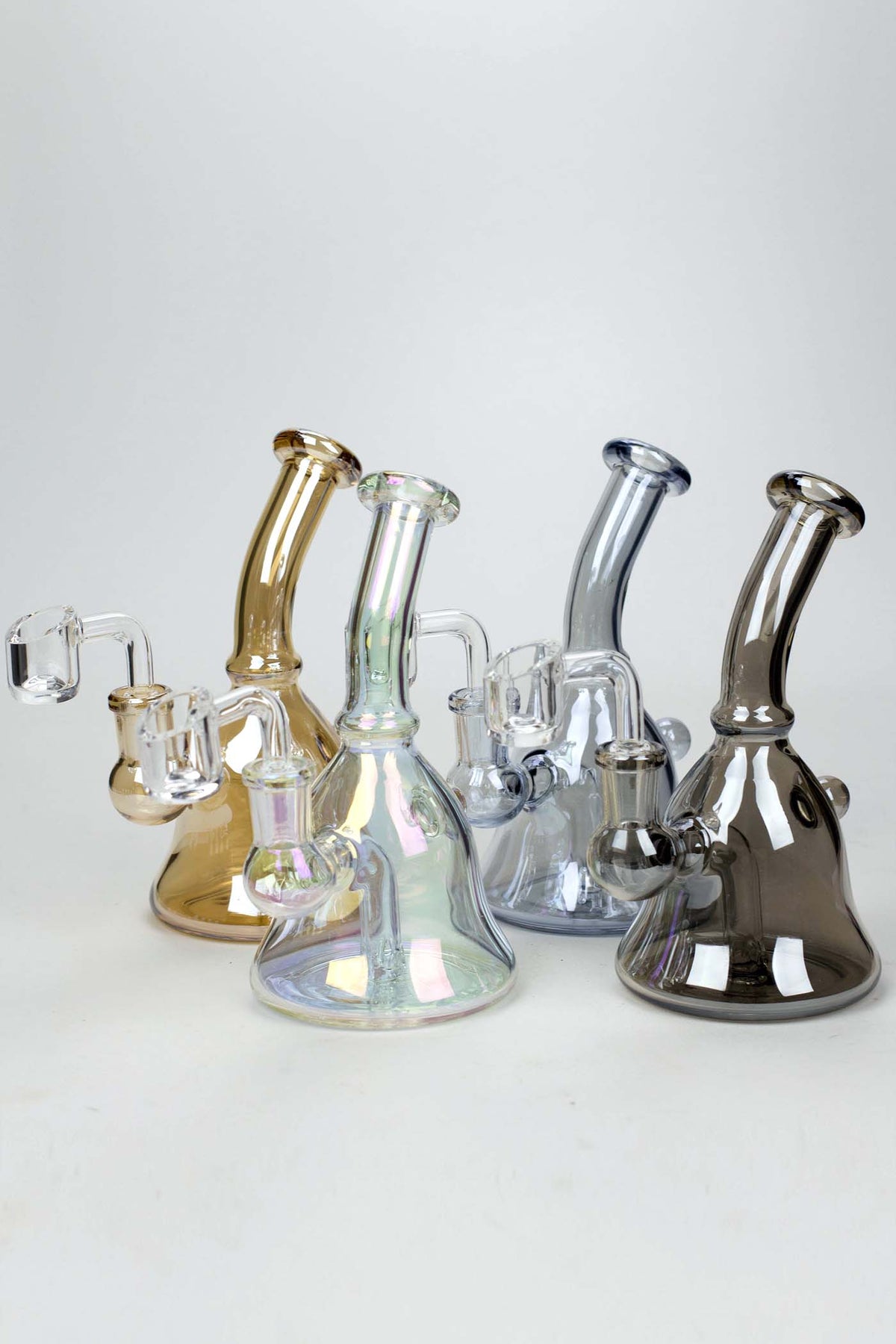 Metallic Tinted Bubbler 2-in-1 Bong And Dab Rig Canada