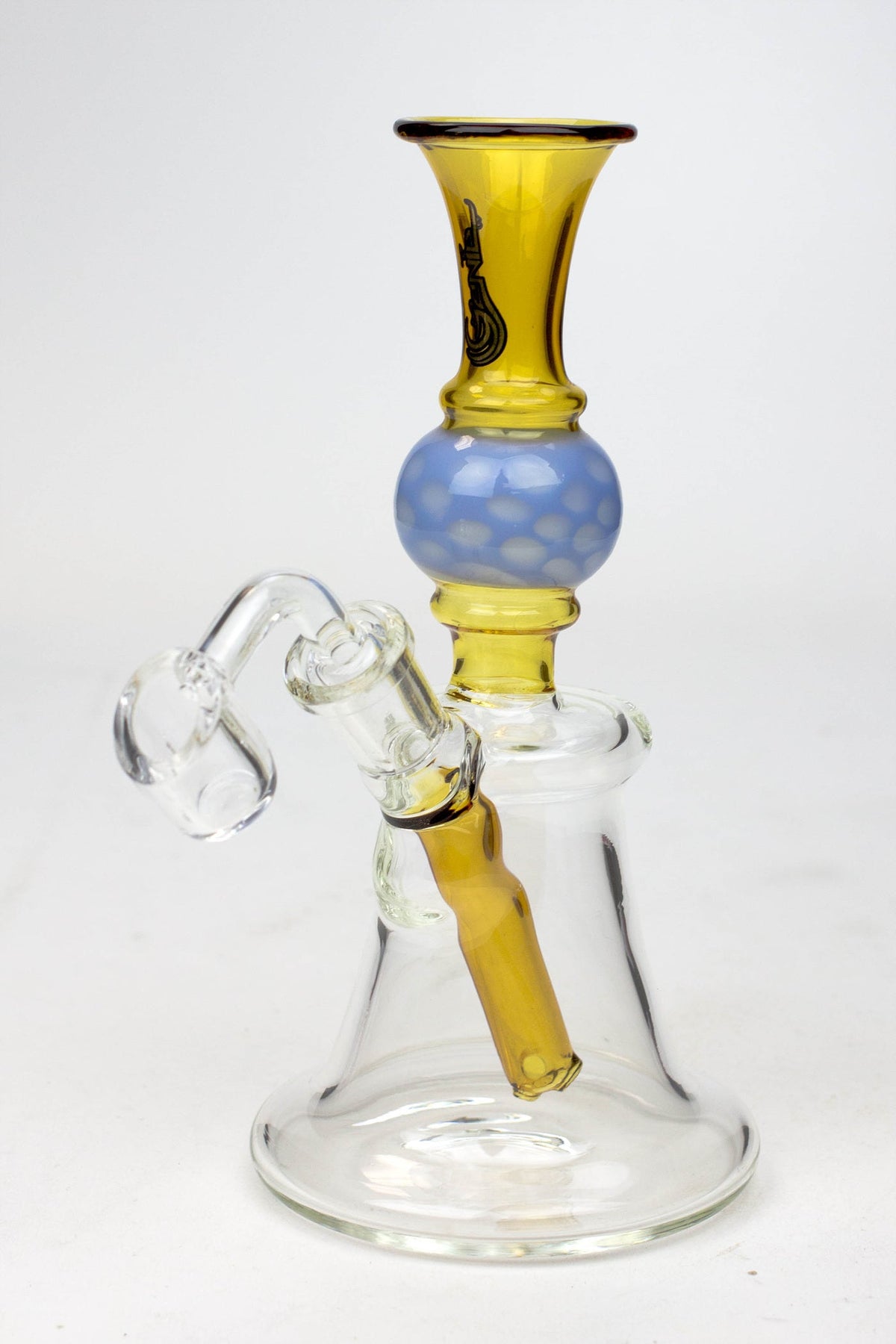 7" Genie Hand Bell Fixed Stem Dab Rig gold canada