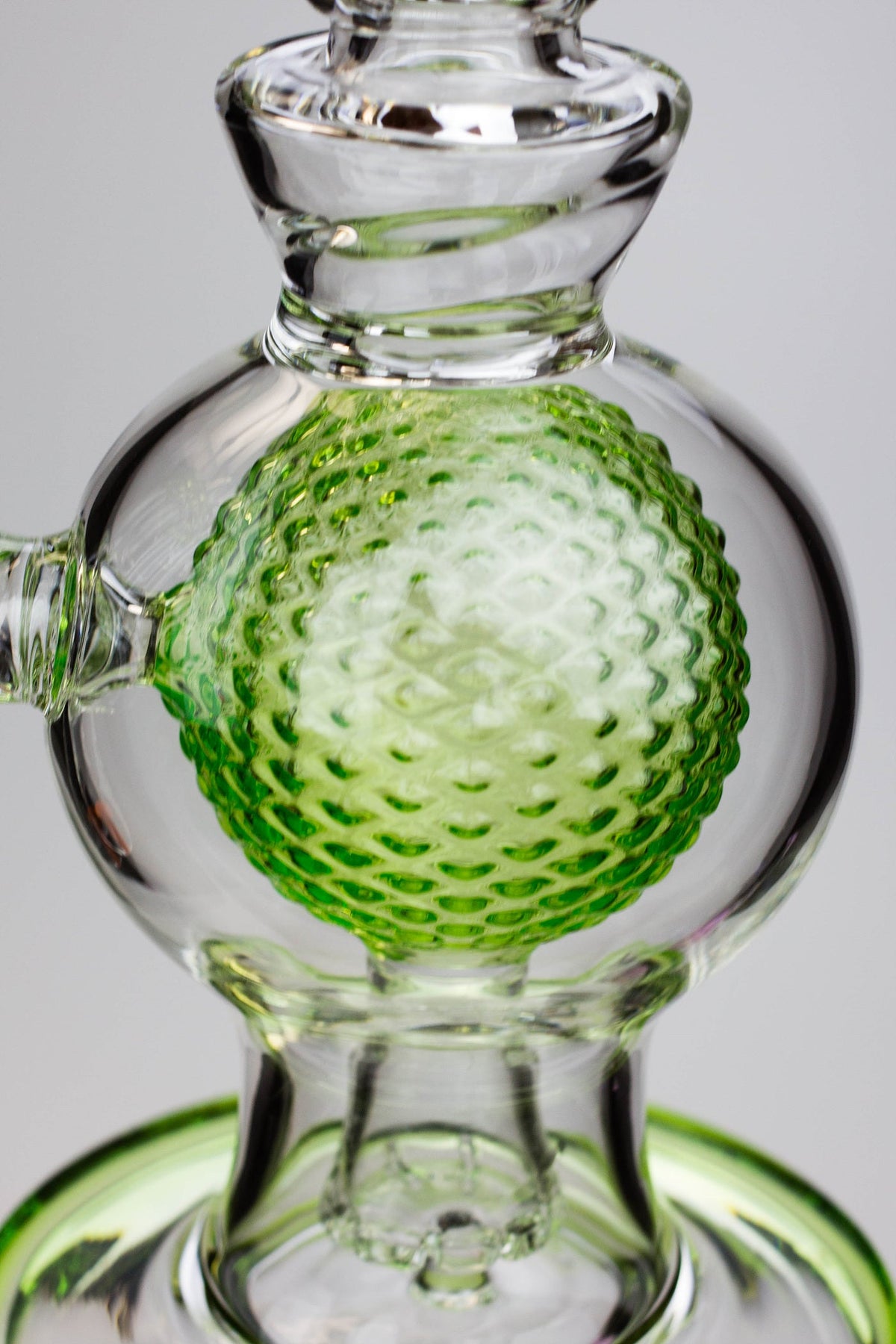 8" Genie Sphere Dab Rig green sphere close up