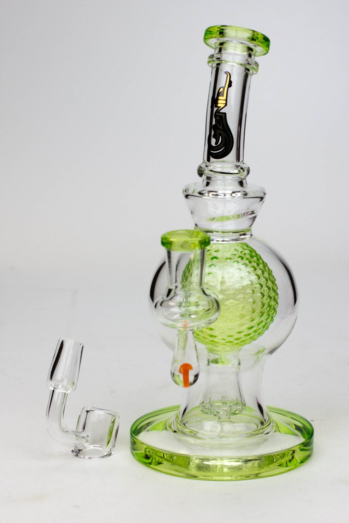 8" Genie Sphere Dab Rig full shot green