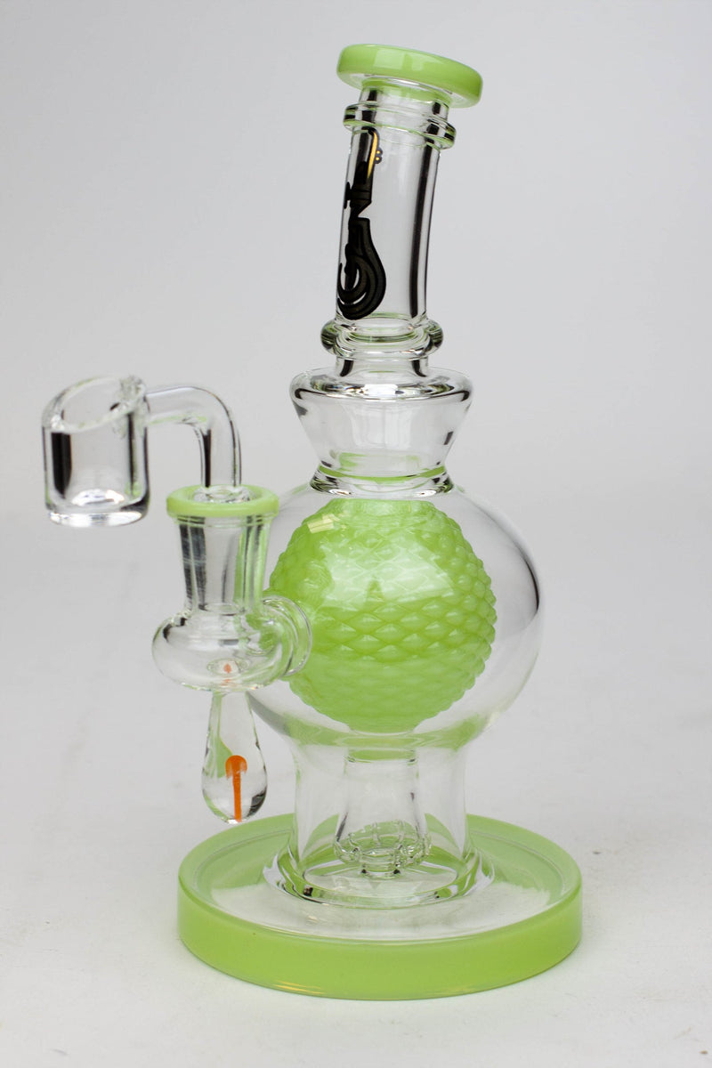 8" Genie Sphere Dab Rig Green Side View