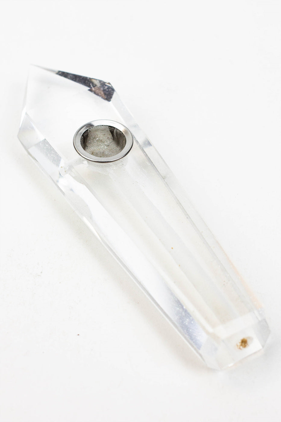 Acid Secs - Crystal quartz small pipe white