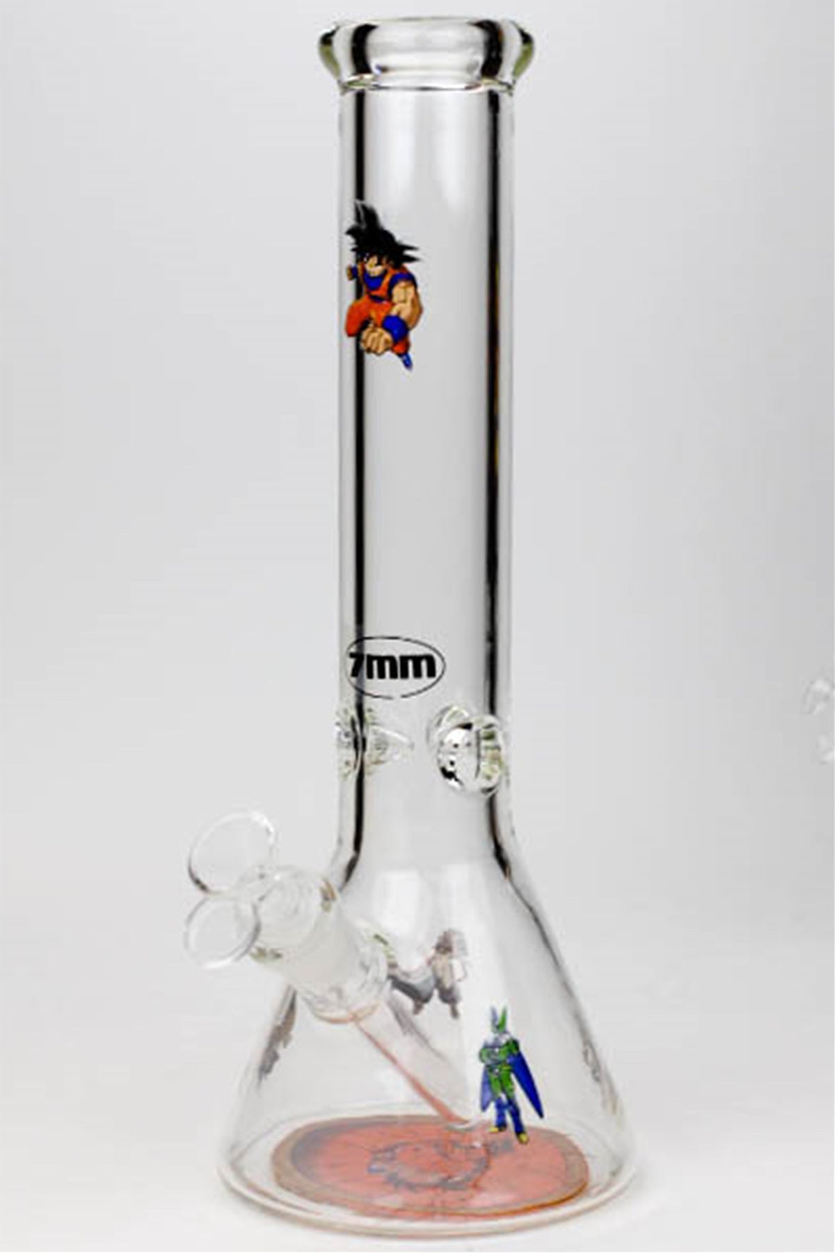 13.5" Cartoon 7 mm glass water beaker bong_5