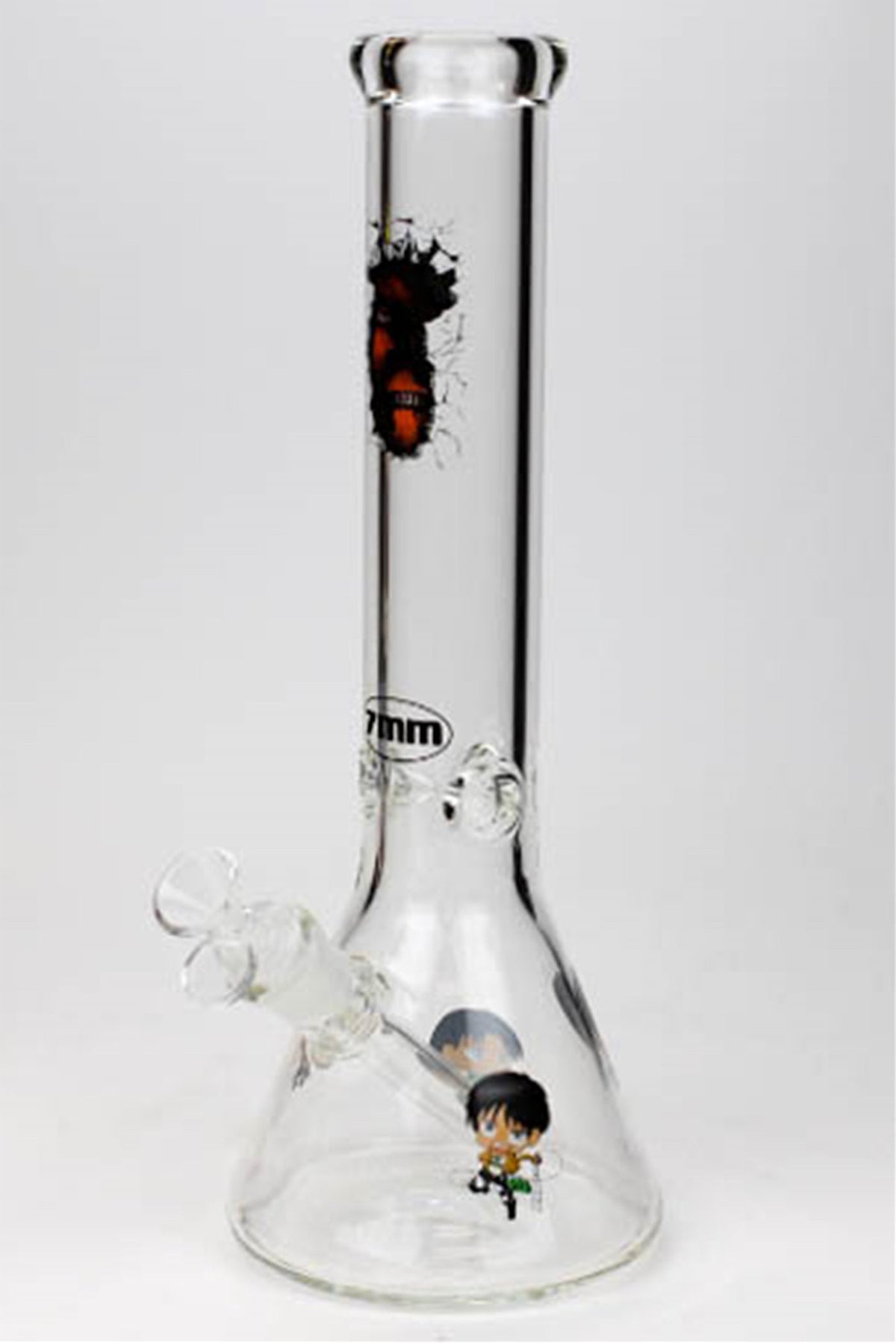 13.5" Cartoon 7 mm glass water beaker bong_6