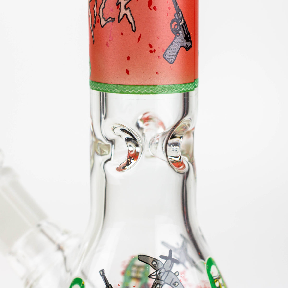 10" Rick And Morty Glass Beaker Bong - Spaced Out Edition - Close Up