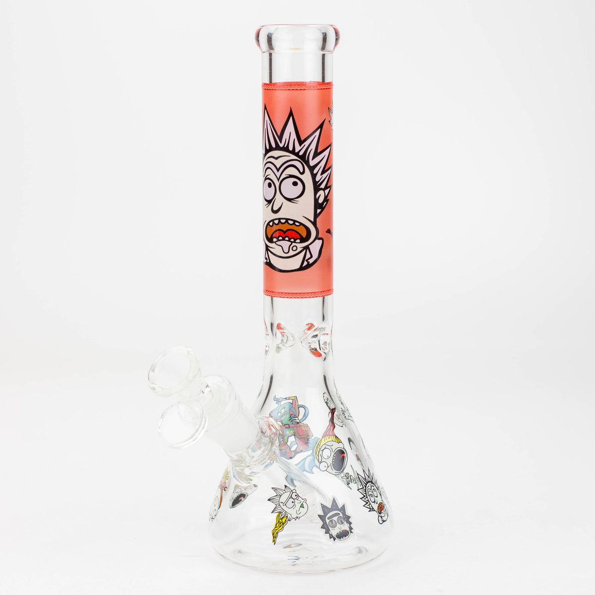 10" Rick And Morty Glass Beaker Bong - Rick Sanchez