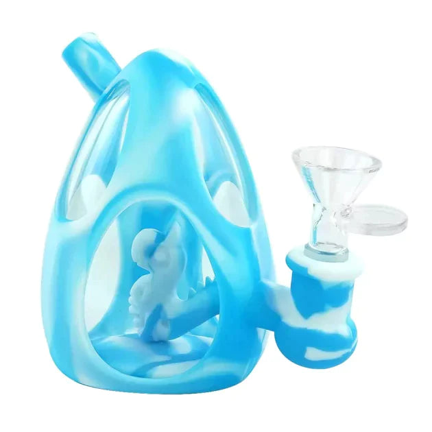 Gotoke | 4.4" Yoshi Egg SIilicone Glass Bubbler in Blue