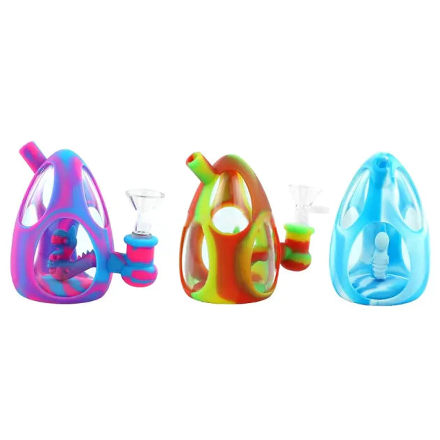 Gotoke | 4.4" Yoshi Egg SIilicone Glass Bubbler Bong